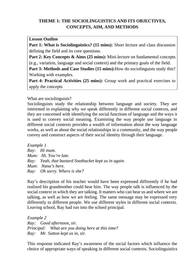 - Tags (comma-separated): Sociolinguistics, Language, Society, Social Meaning