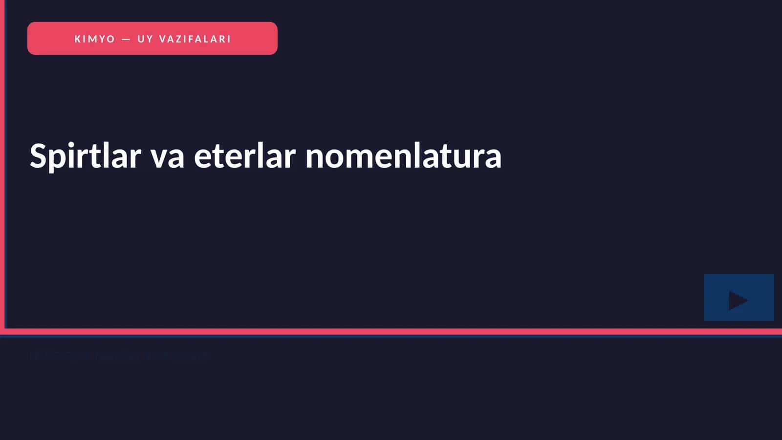 Spirtlar va eterlar nomenlatura