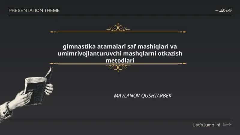 Gimnastika atamalari saf mashiqlari va umimrivojlanturuvchi mashqlarni otkazish metodlari