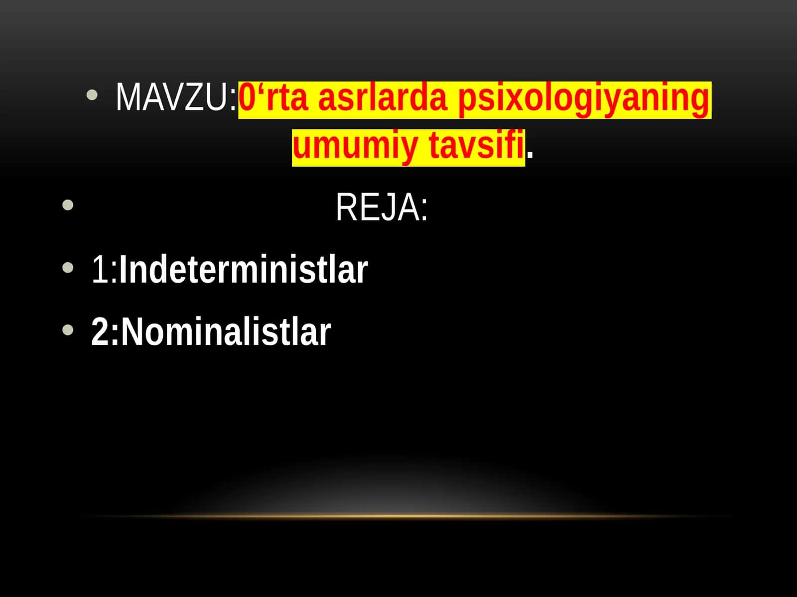 0‘rtaasrlardap psixologiya
