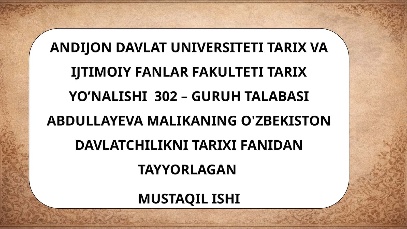 Qo‘qon xonligining siyosiy tarixi