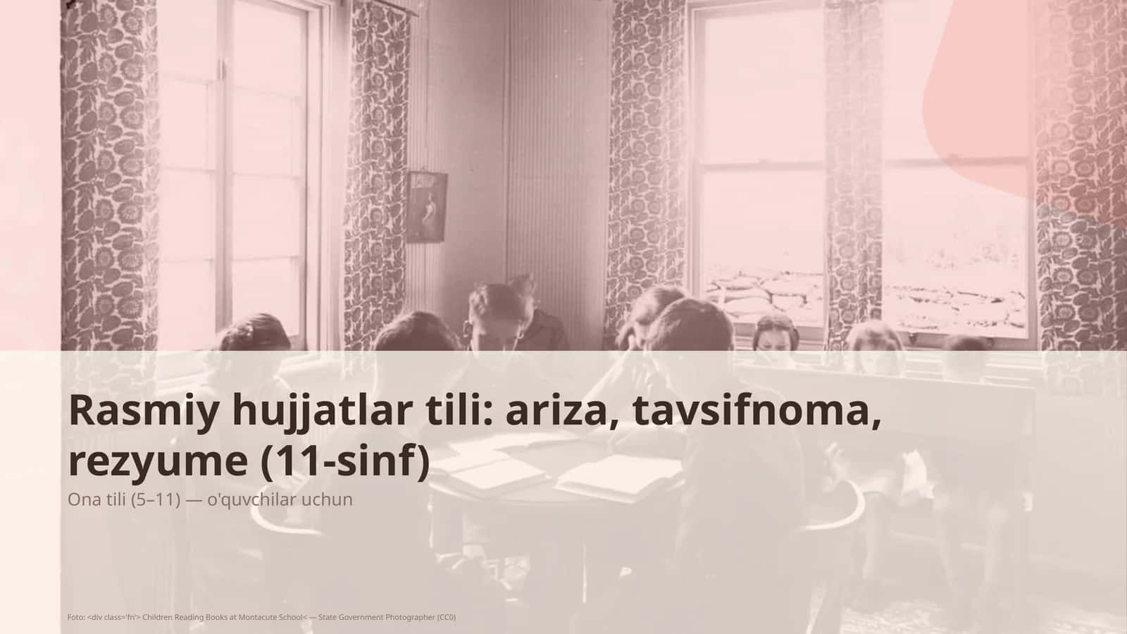 Ona tili (5– 11)