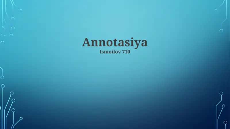 Annotasiya