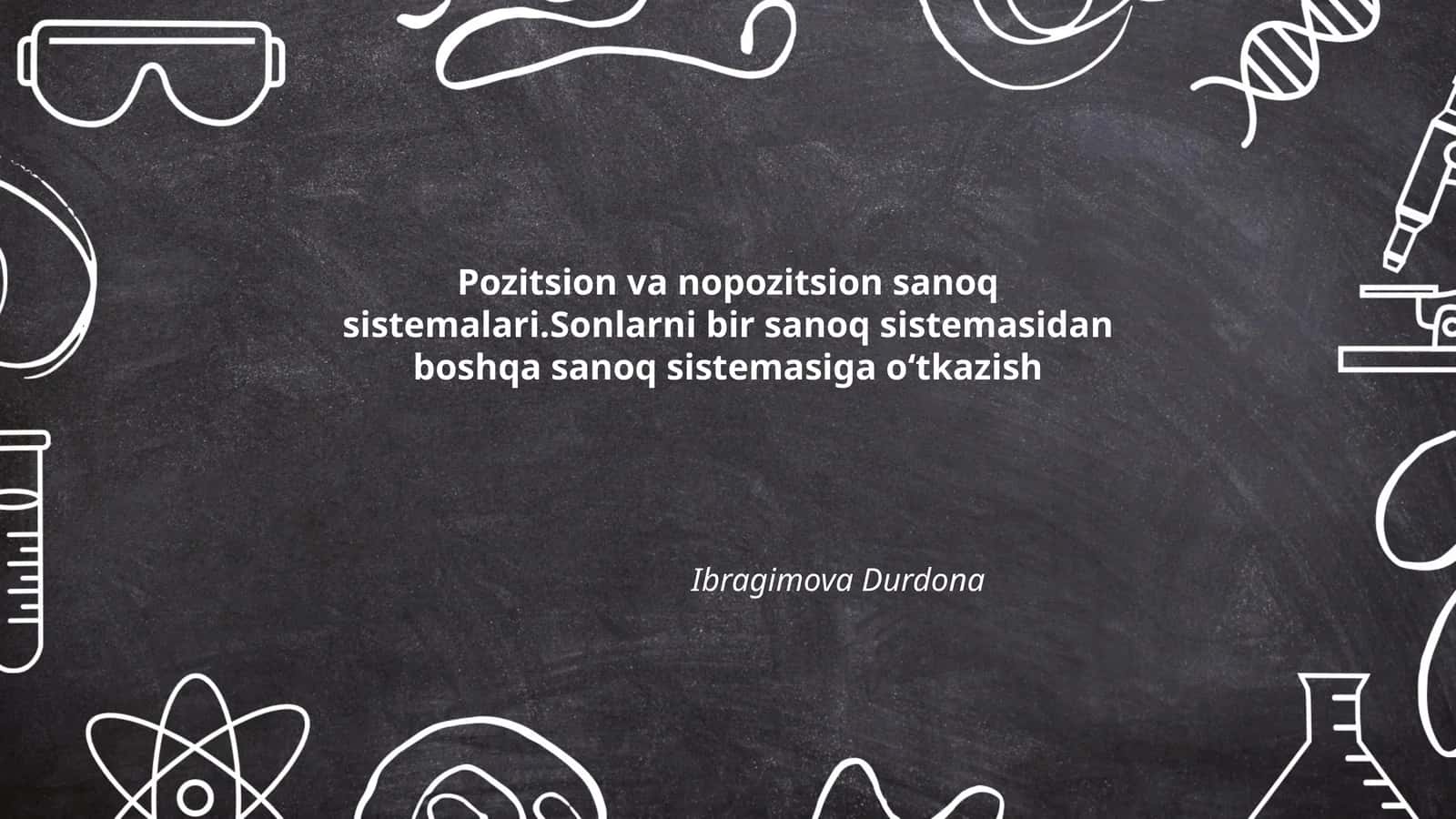 Pozitsion va nopozitsion sanoq sistemalari