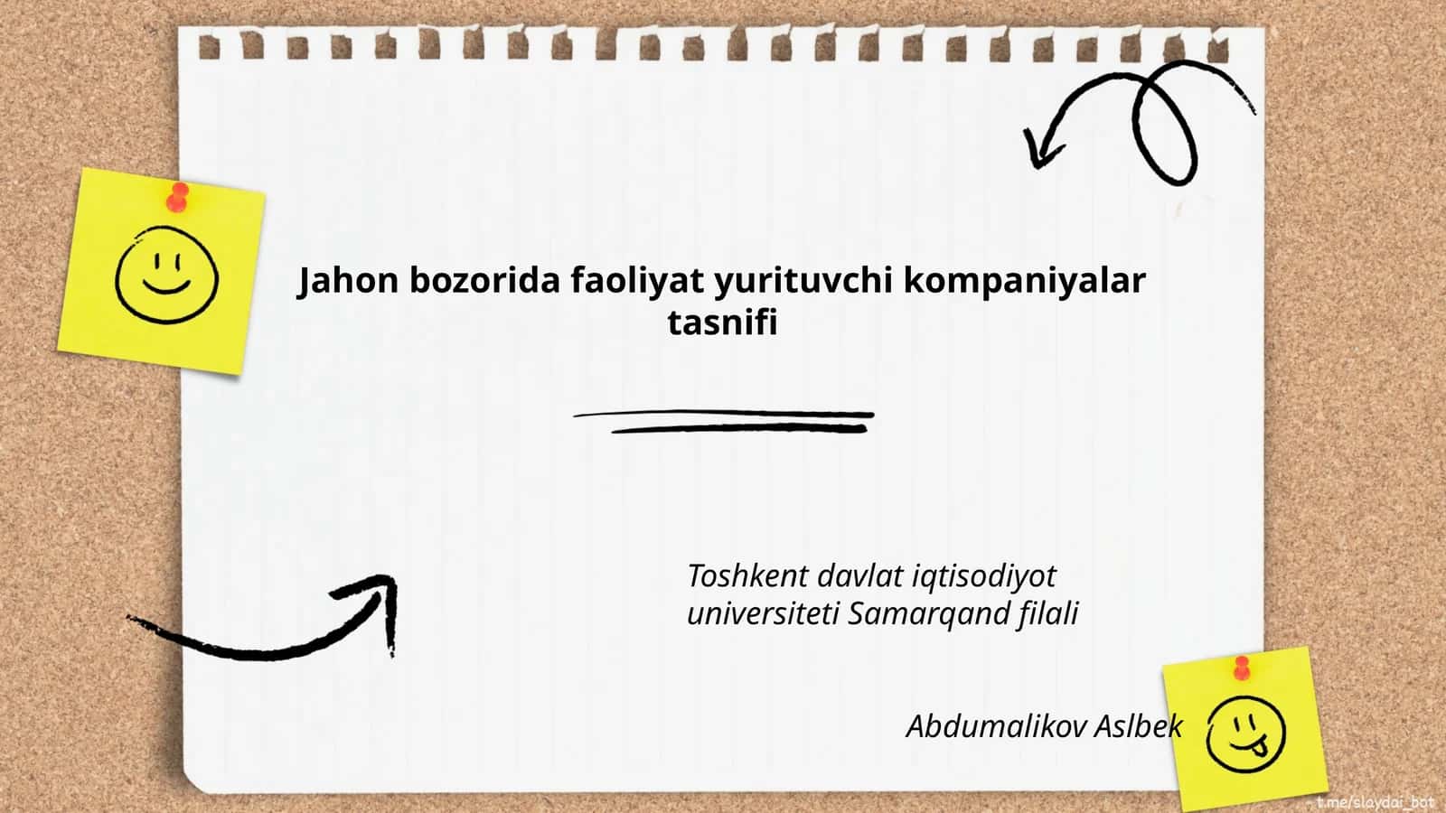 Jahon bozorida faoliyat yurituvchi kompaniyalar tasnifi