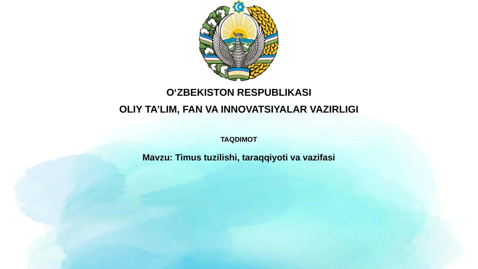 Timustuzilishi,taraqqiyotivavazifasi