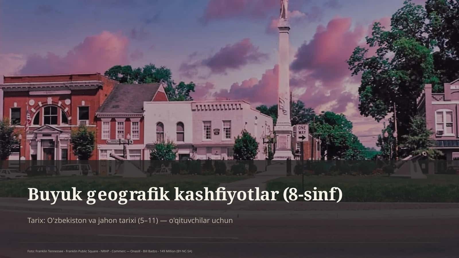 Buyuk geografik kashfiyotlar (8-sinf)