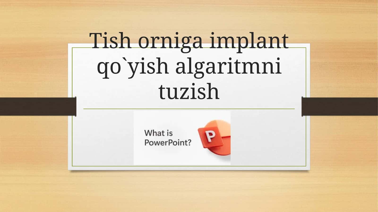 Tishorni gaimplant qo`yish algoritmi