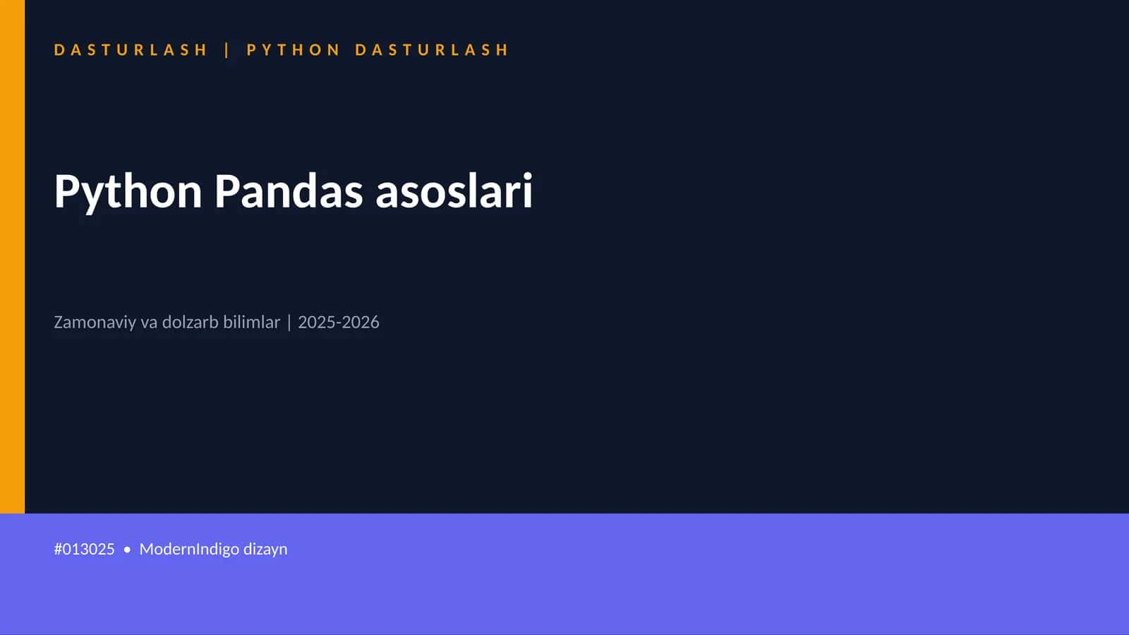 DASTURLASH | PYTHON DASTURLASH