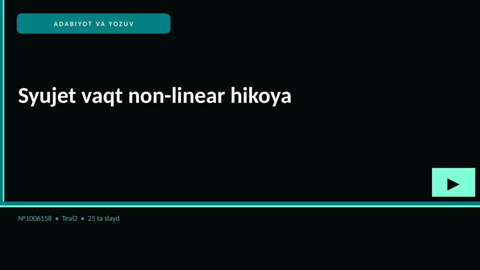 Syujet vaqt non-linear hikoya