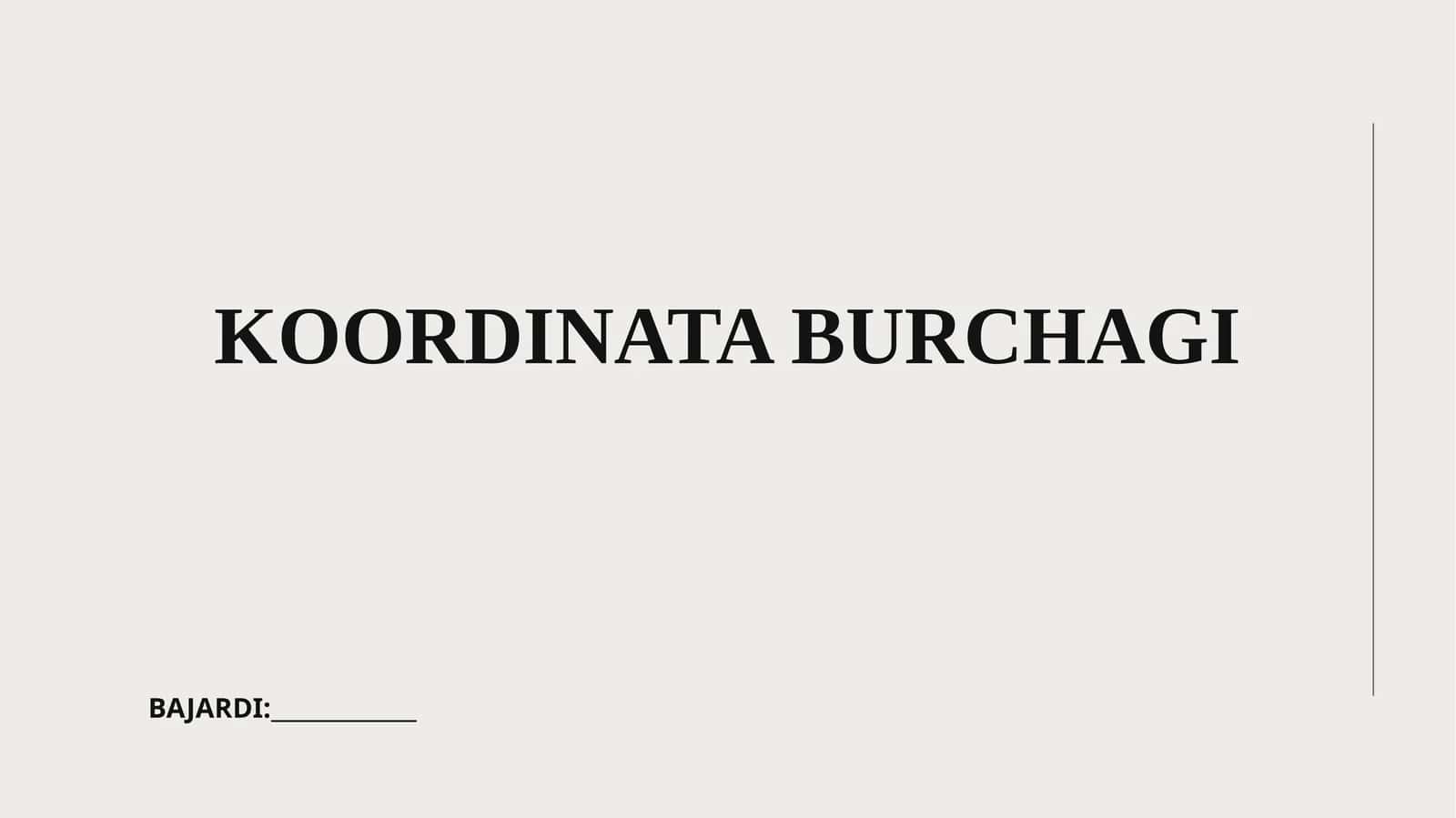 Koordinata burchagi