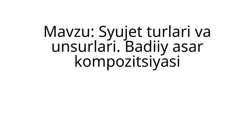 Badiiy asar kompozitsiyasi