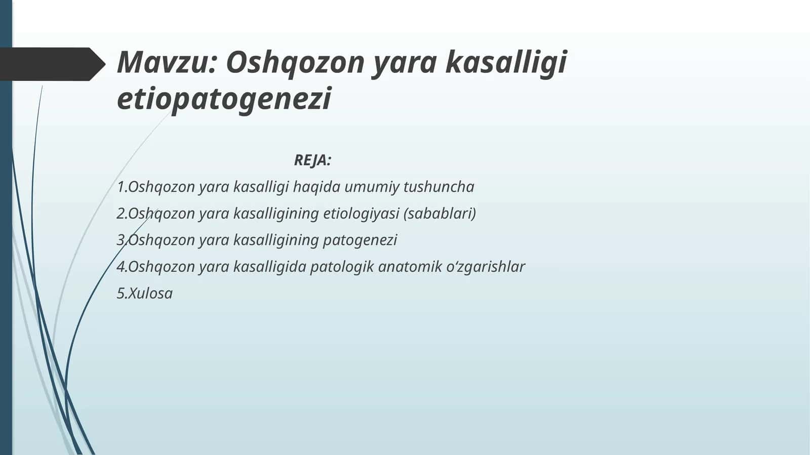 Oshqozon yarasi kasalligi etiopatogenezi