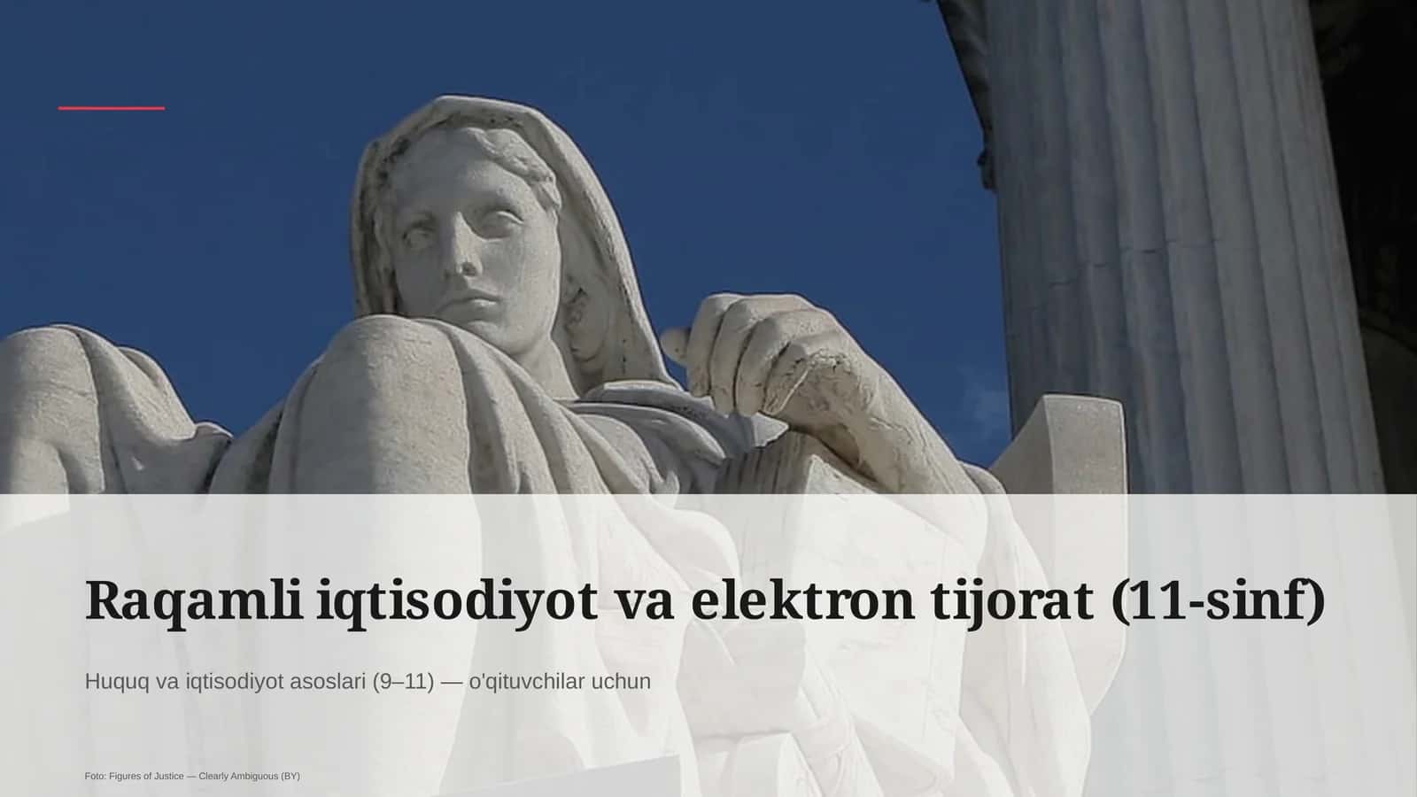 Huquq va iqtisodiyot asoslari (9–11) — o'qituvchilar uchun