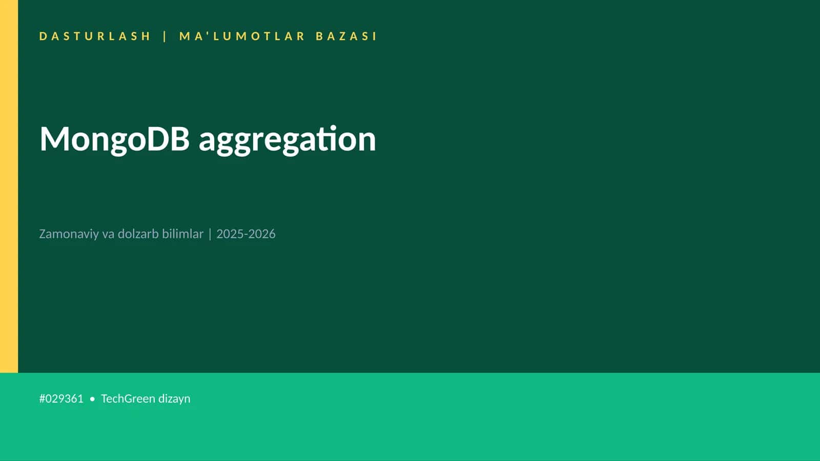 MongoDB aggregation