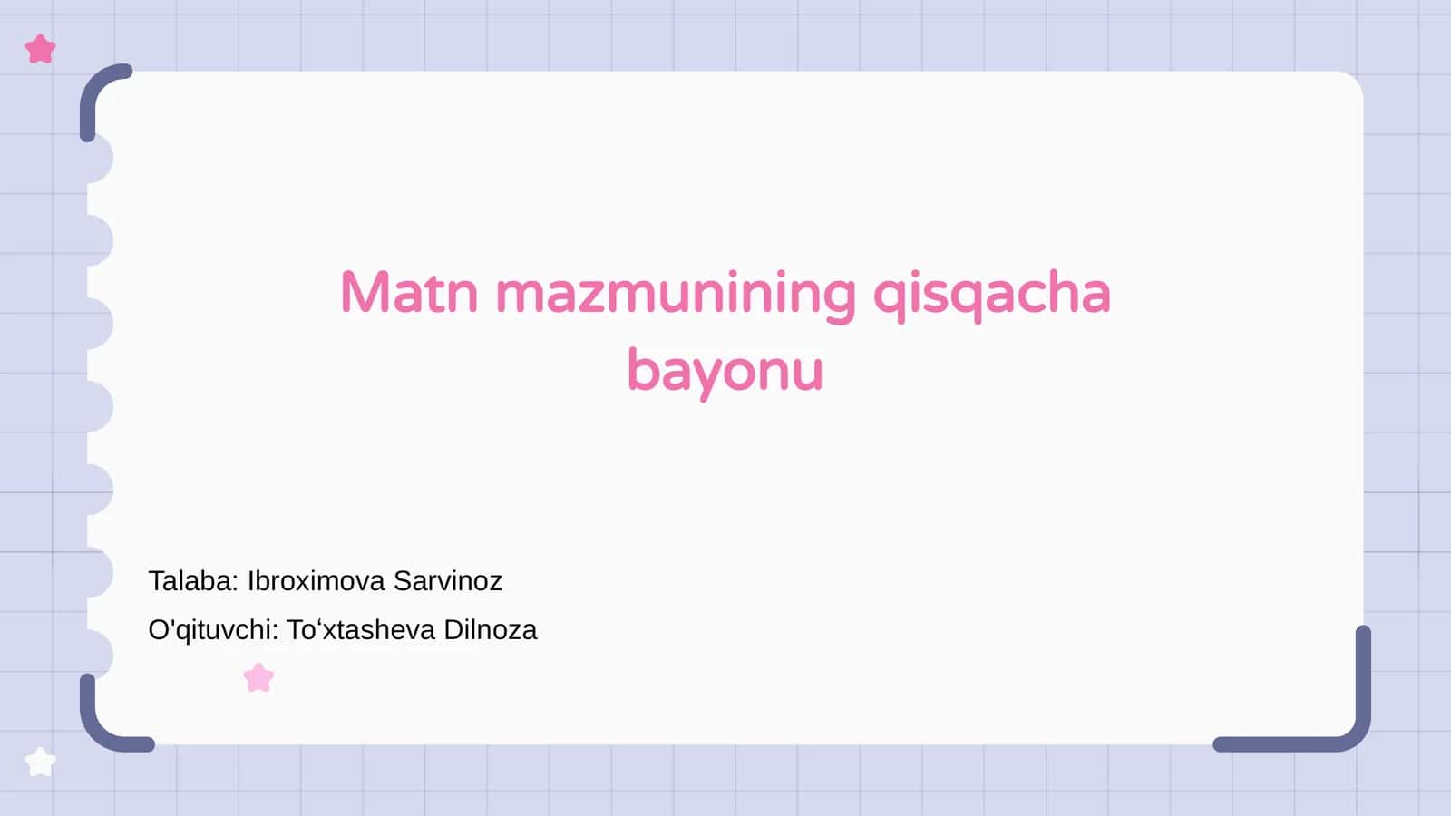 Matn mazmunining tahlili