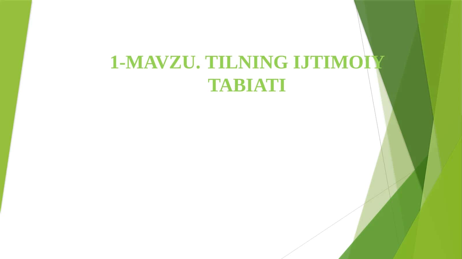 TILNING IJTIMOIY TABIATI