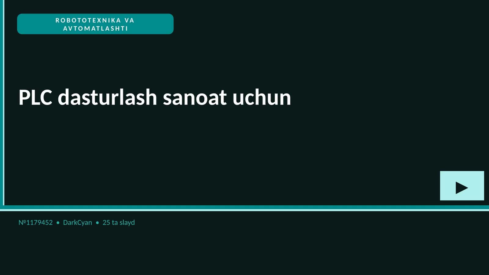 PLC dasturlash sanoat uchun