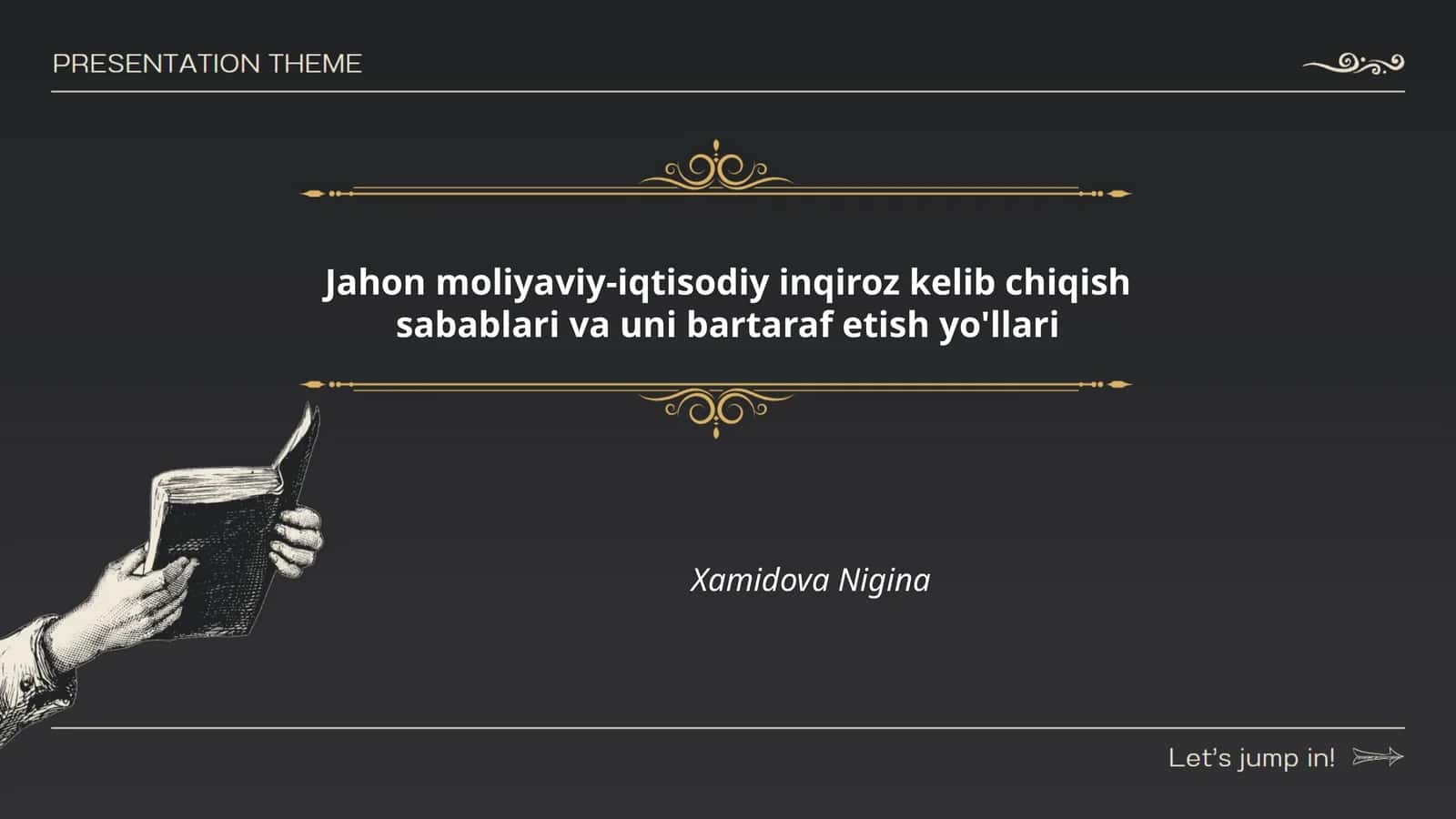 Jahon moliyaviy-iqtisodiy inqiroz kelib chiqish sabablari va uni bartaraf etish yo'llari