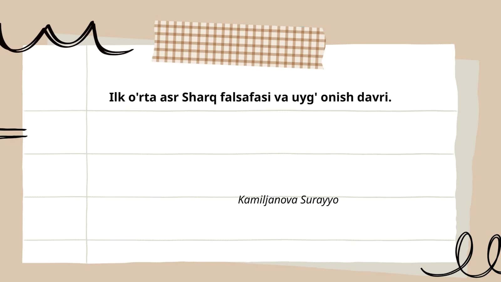 Ilk o'rta asr Sharq falsafasi va uyg' onish davri