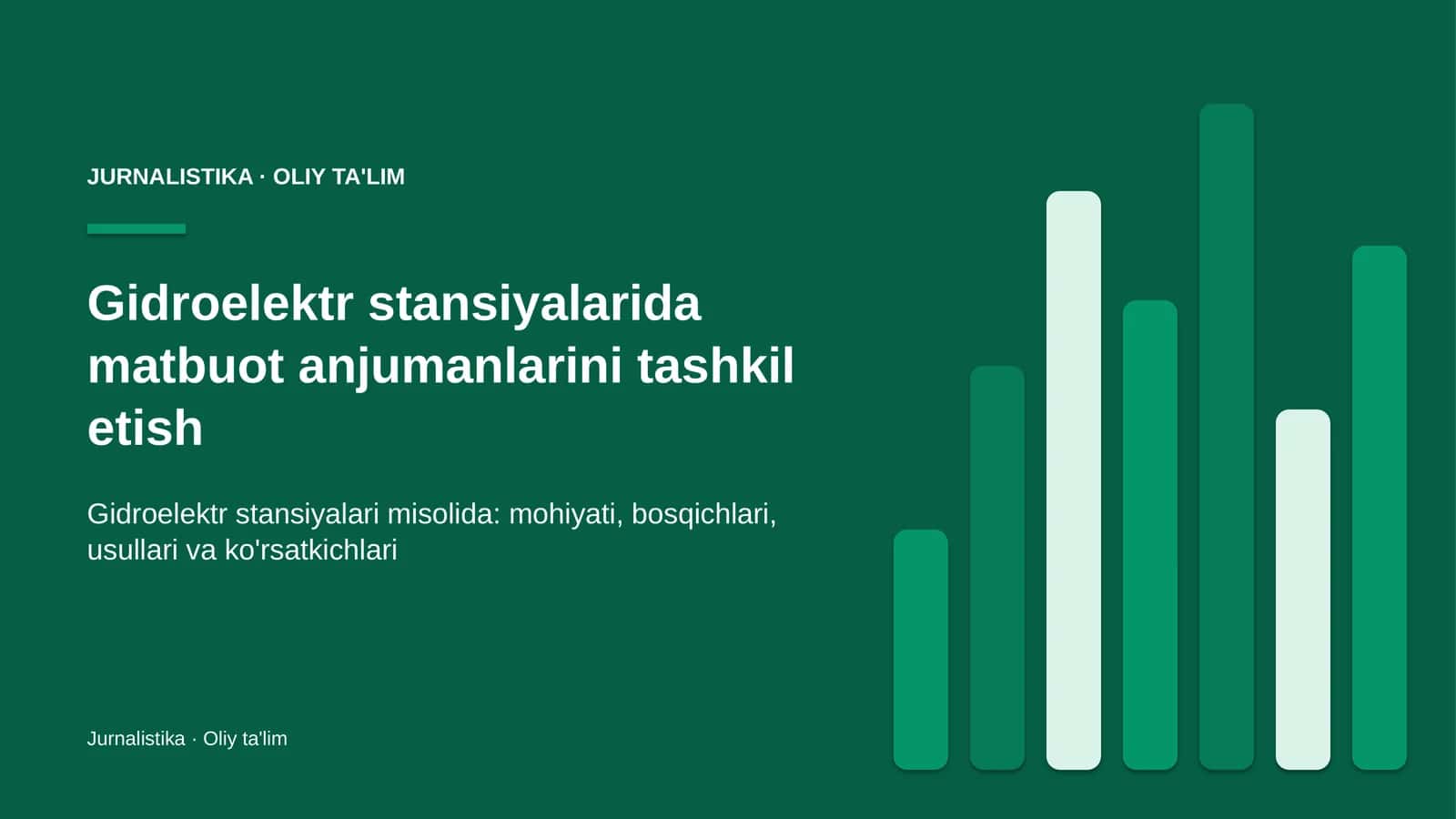 Gidroelektr stansiyalarida matbuot anjumanlarini tashkil etish