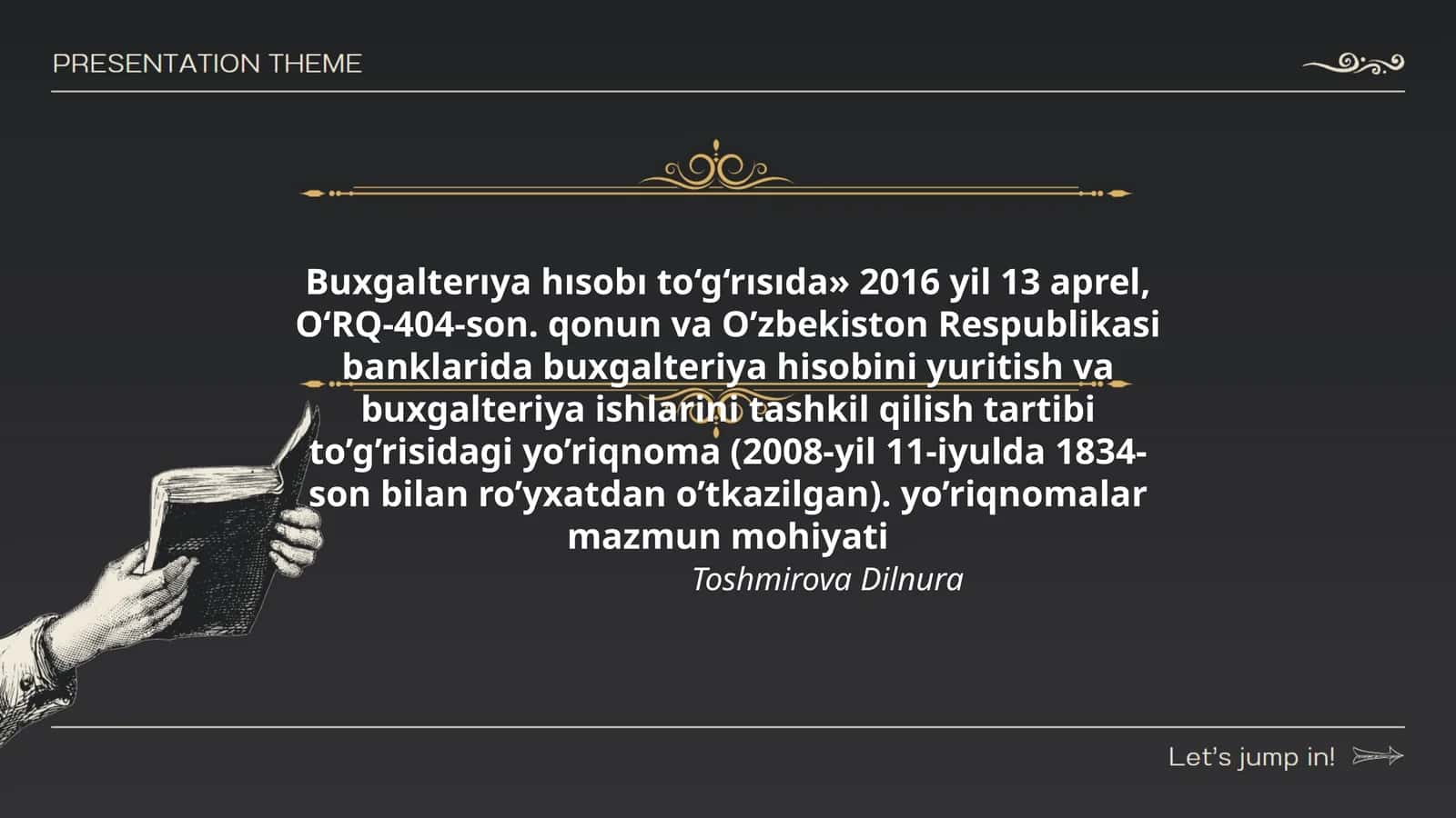 Buxgalteriya hisobi tog'risida yo'riqnoma