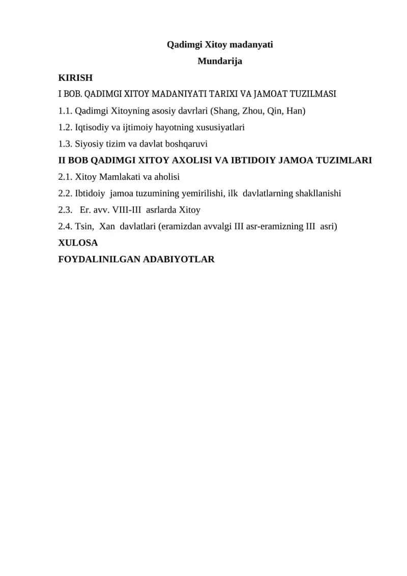 Qadimgi Xitoy madaniyati