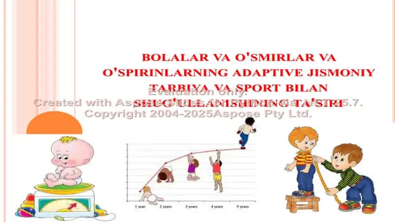 bolalar va o'smirlar va o'spirinlarning adaptive jismoniy tarbiya va sport bilan shug'ullanishining ta'siri