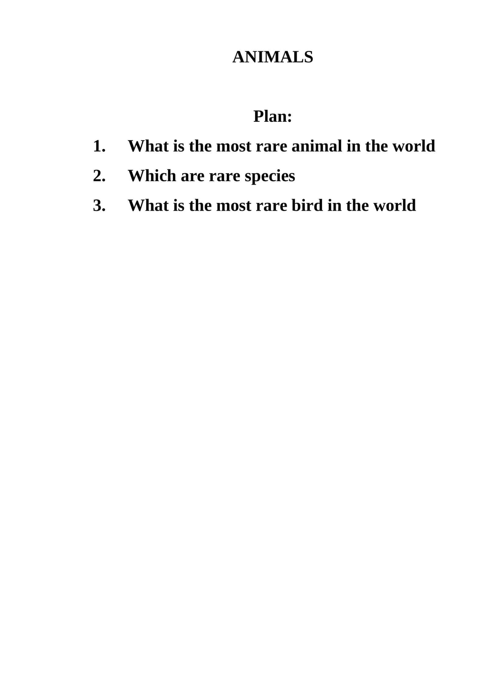 ANIMALS