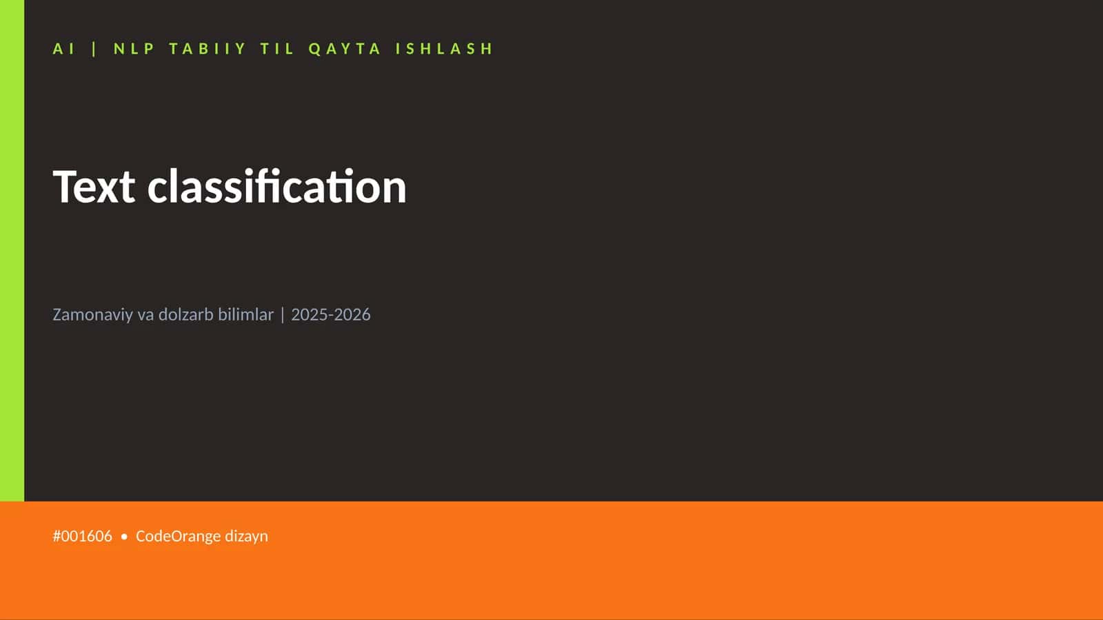 Text classification