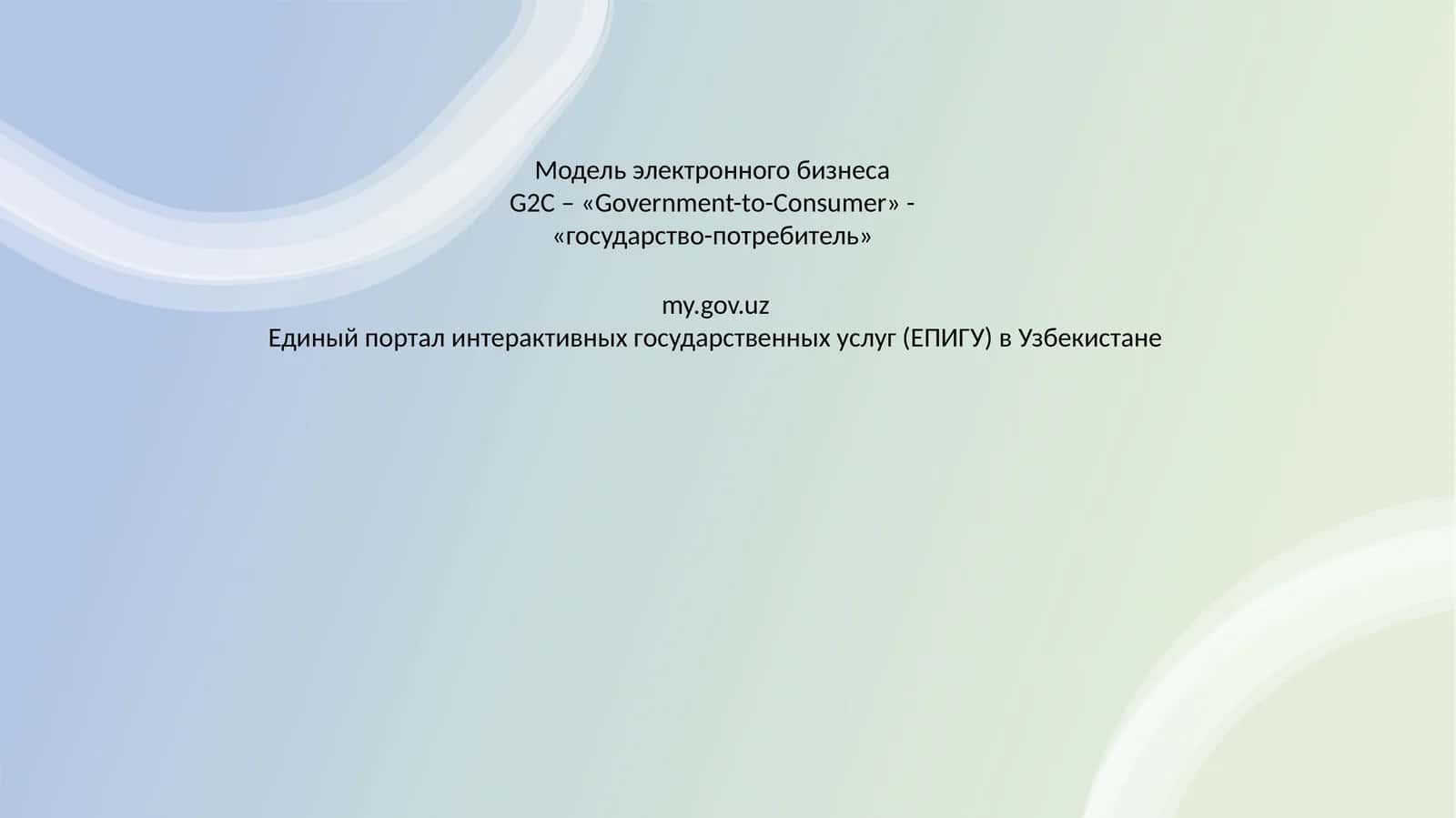 Модель электронного бизнеса