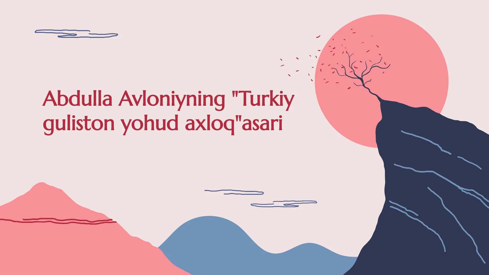 Abdulla Avloniyning"Turkiygulistonyohudaxloq"asari