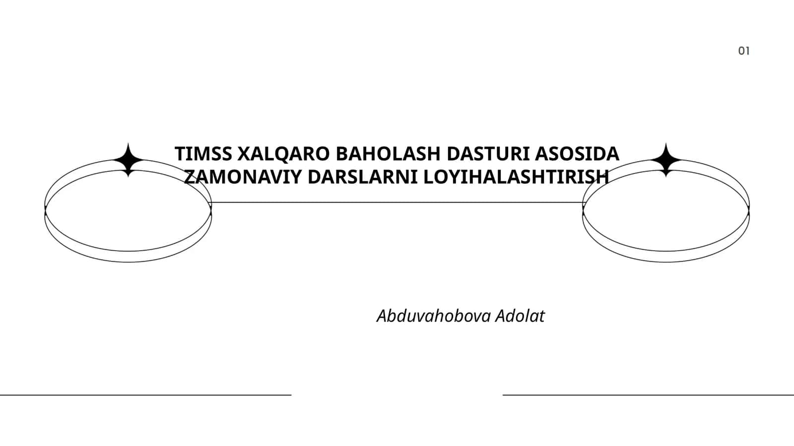 TIMSS XALQARO BAHOLASH DASTURI ASOSIDA ZAMONAVIY DARSLARNI LOYIHALASHTIRISH