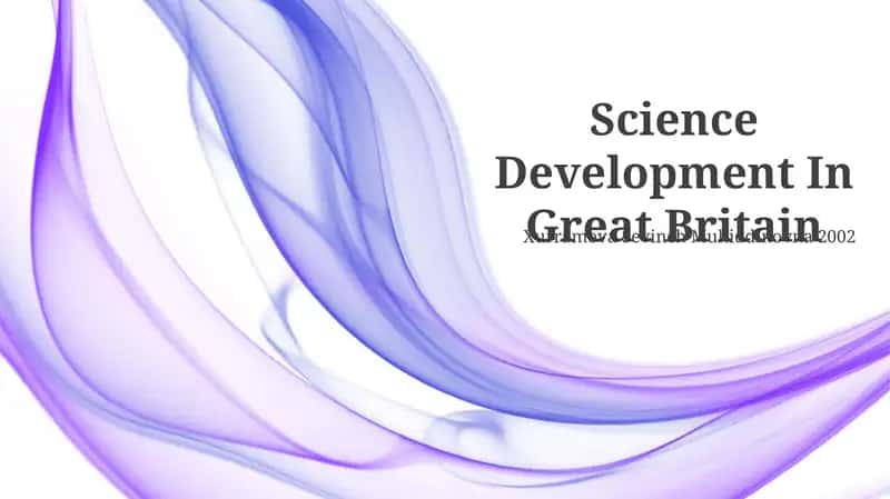 Science Development In Great Britain