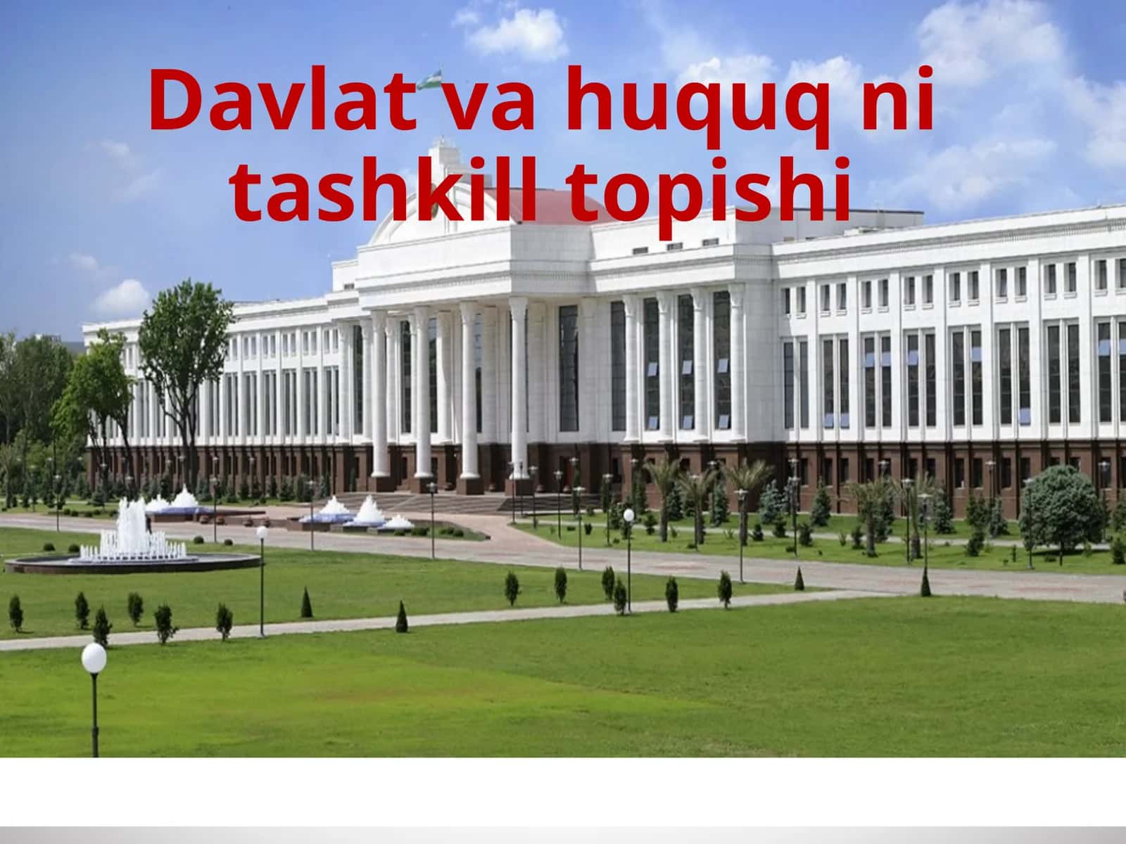 Davlat va huquq ni tashkill topishi