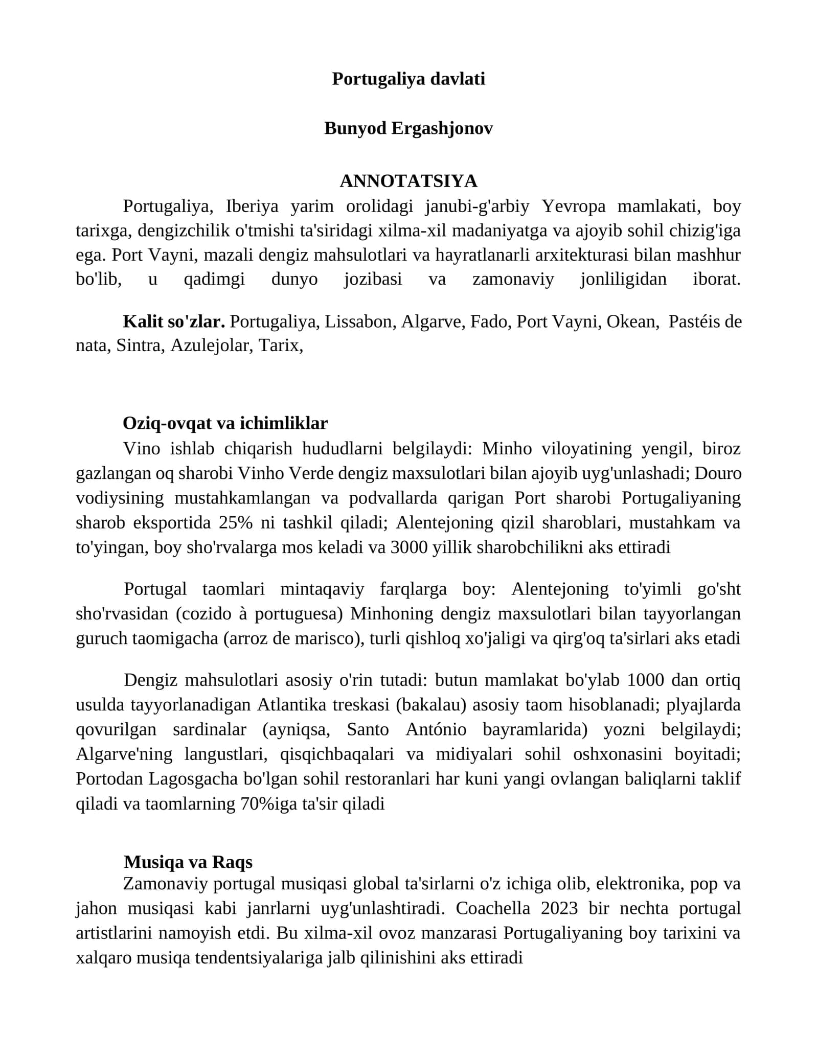 Portugaliya davlati