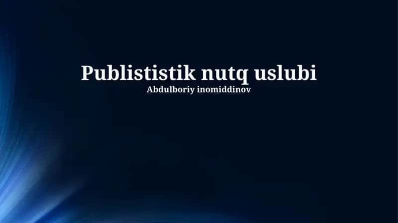 Jurnalistik nutq: Tarix va rivojlanish