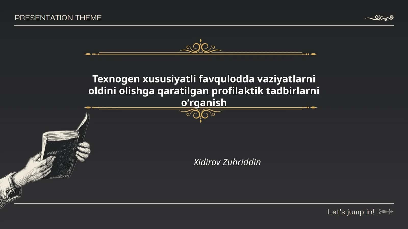 Texnogen xususiyatli favqulodda vaziyatlarni oldini olishga qaratilgan profilaktik tadbirlarni oʻrganish