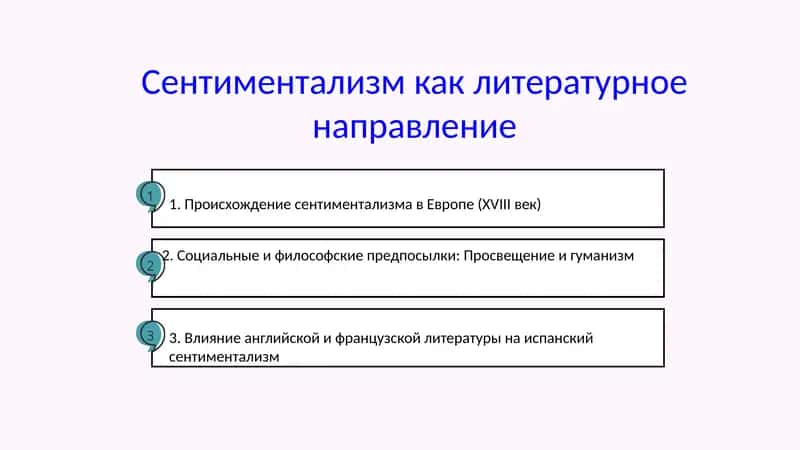Сентиментализм как литературное направление
