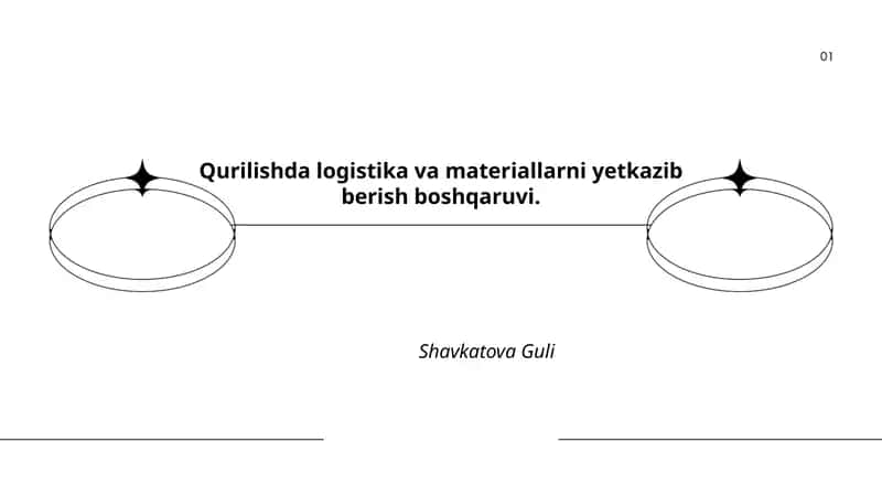 Qurilishda logistika va materiallarni yetkazib berish boshqaruvi