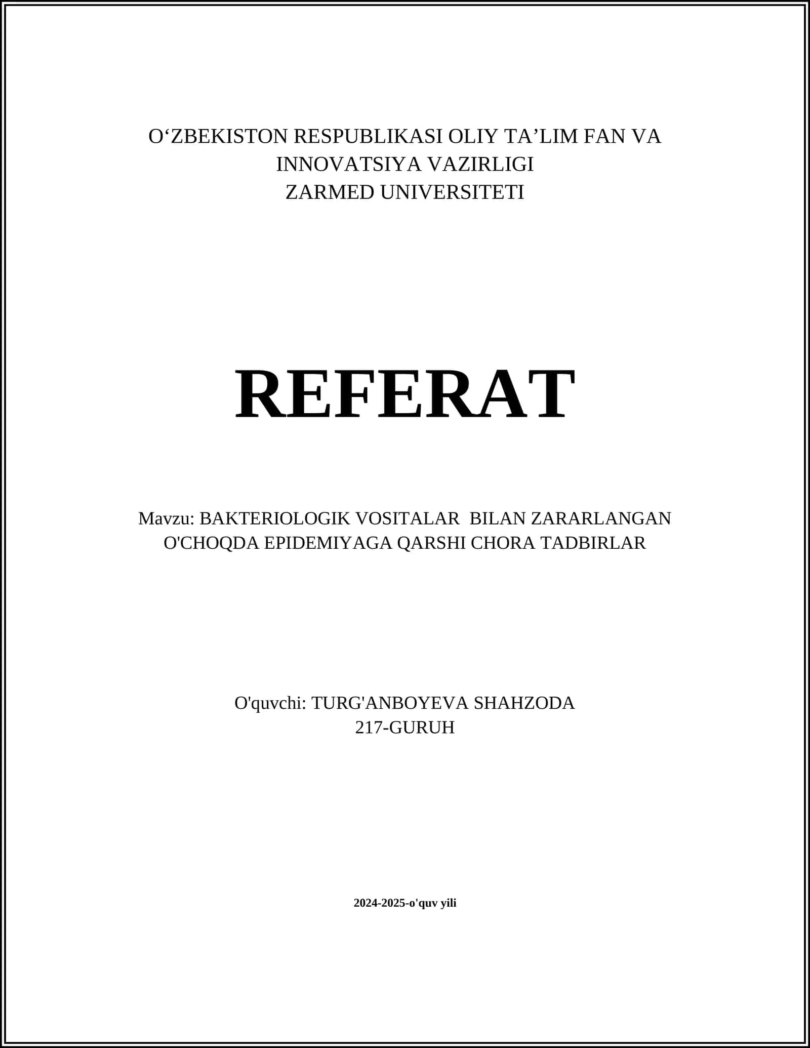 Bakteriologik vositalar tarqalishi