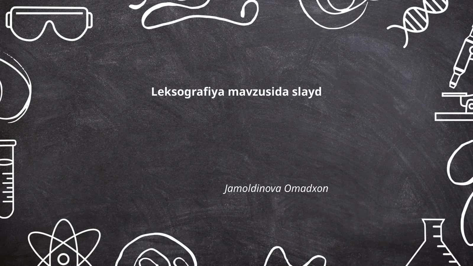 Leksikografiya mavzusida slayd