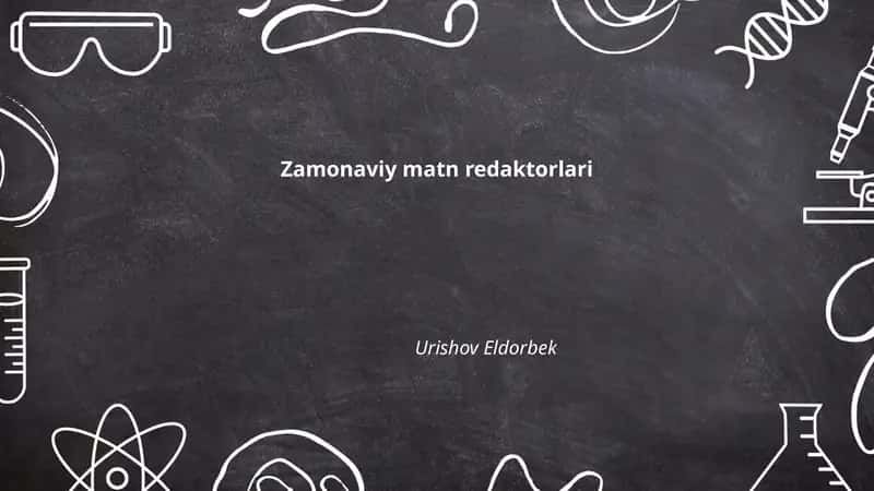 Zamonaviy matn redaktorlari