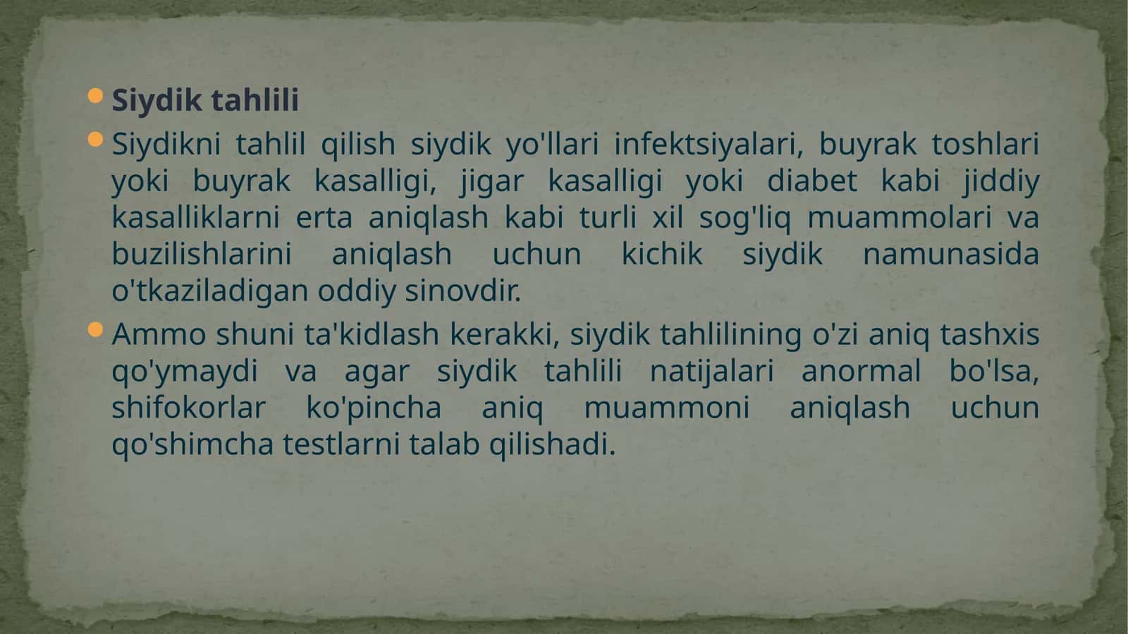 Siydik tahlili
