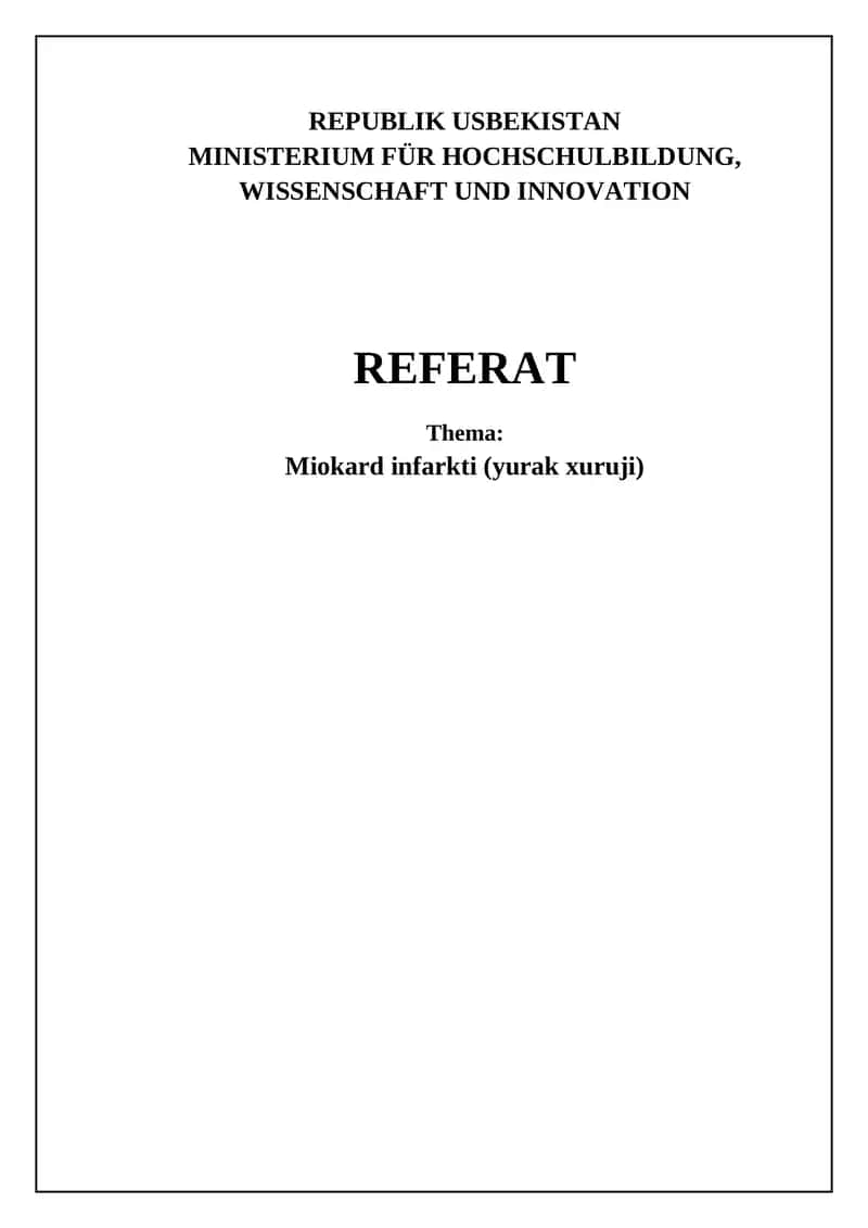 Miokard infarkti (yurak xuruji)