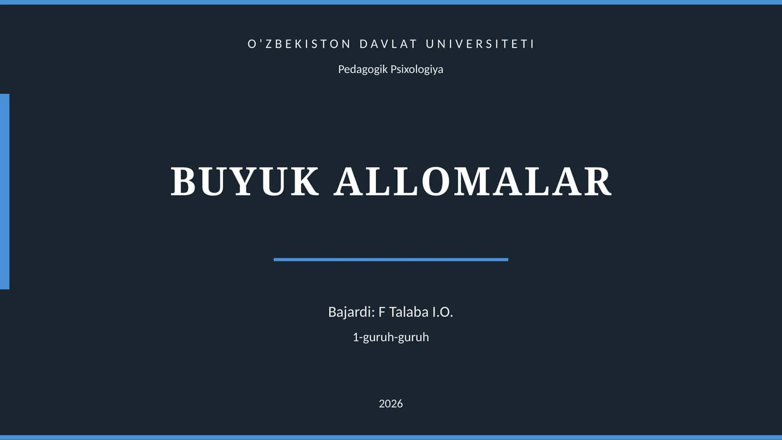 Pedagogik Psixologiya
