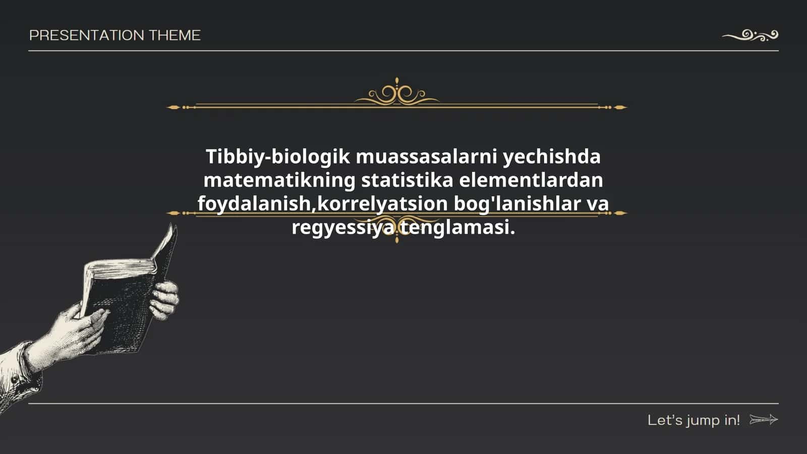 Tibbiy-biologik ma'lumotlarni tahlil qilishda statistik metodlar