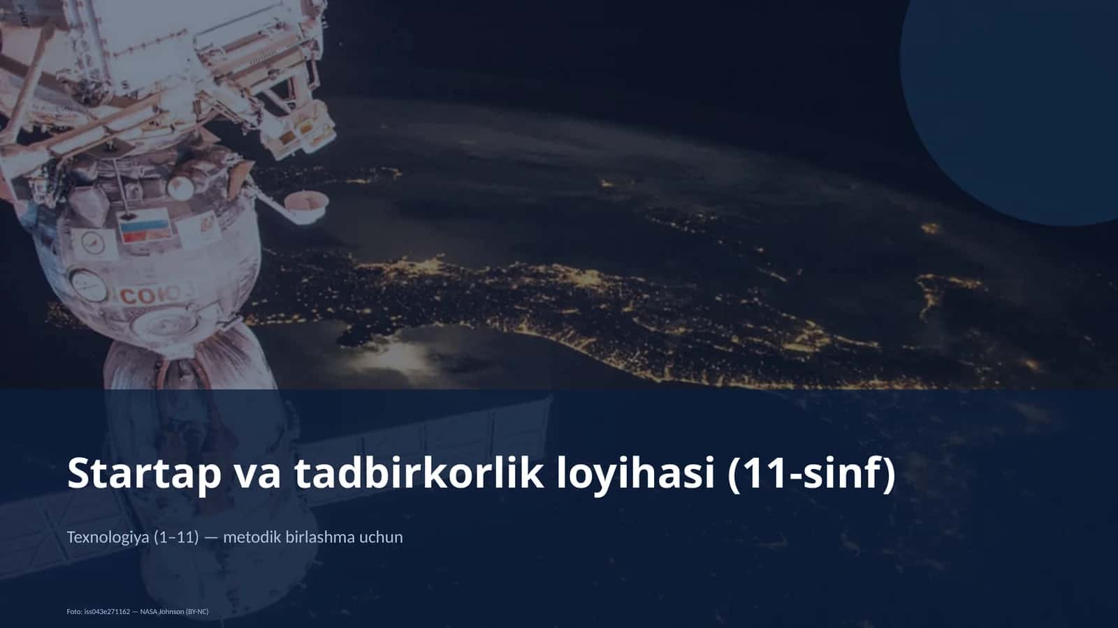 Startap va tadbirkorlik loyihasi (11-sinf)