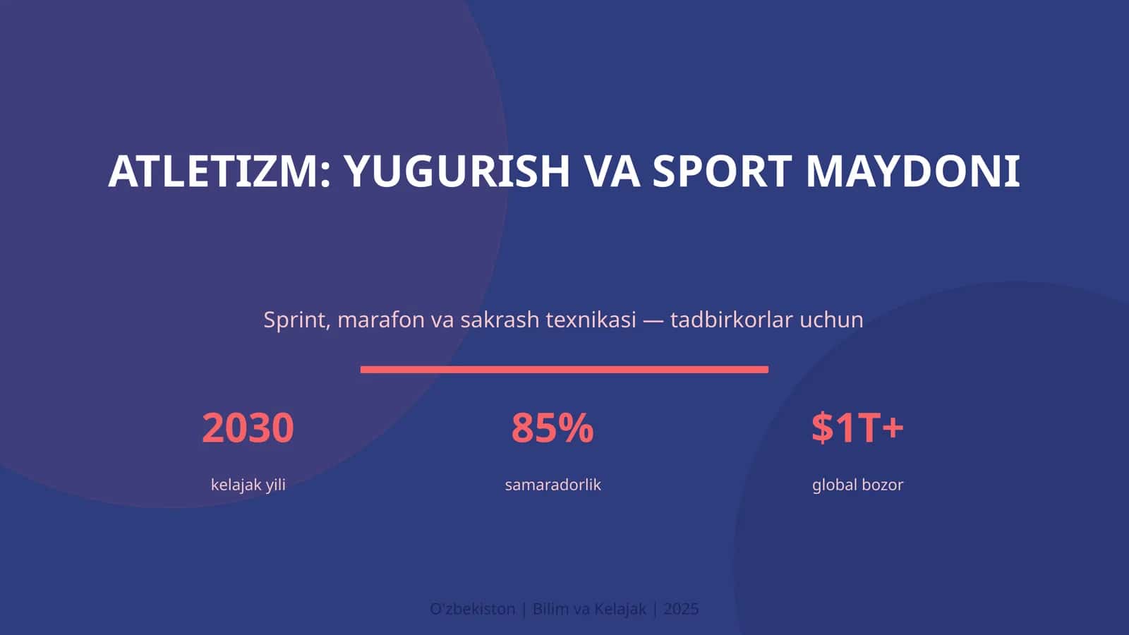 Atletizm: yugurish va sport maydoni