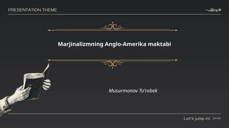 Marjinalizmning Anglo-Amerika maktabi